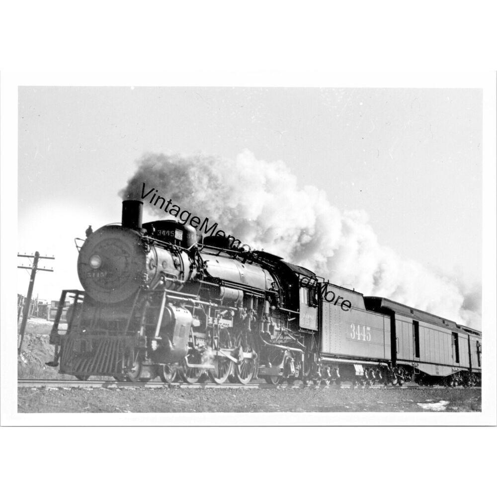 Vintage Atchison, Topeka & Santa Fe - ATFE Railway 3445 Steam Locomotive T3-454